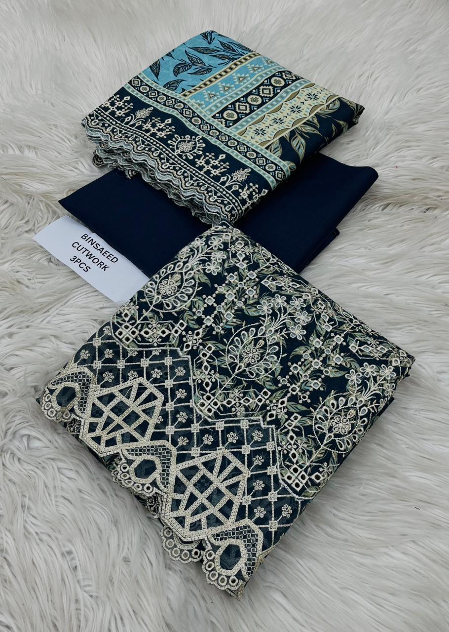 Chiken Kari Khaddar 3 Piece Suit