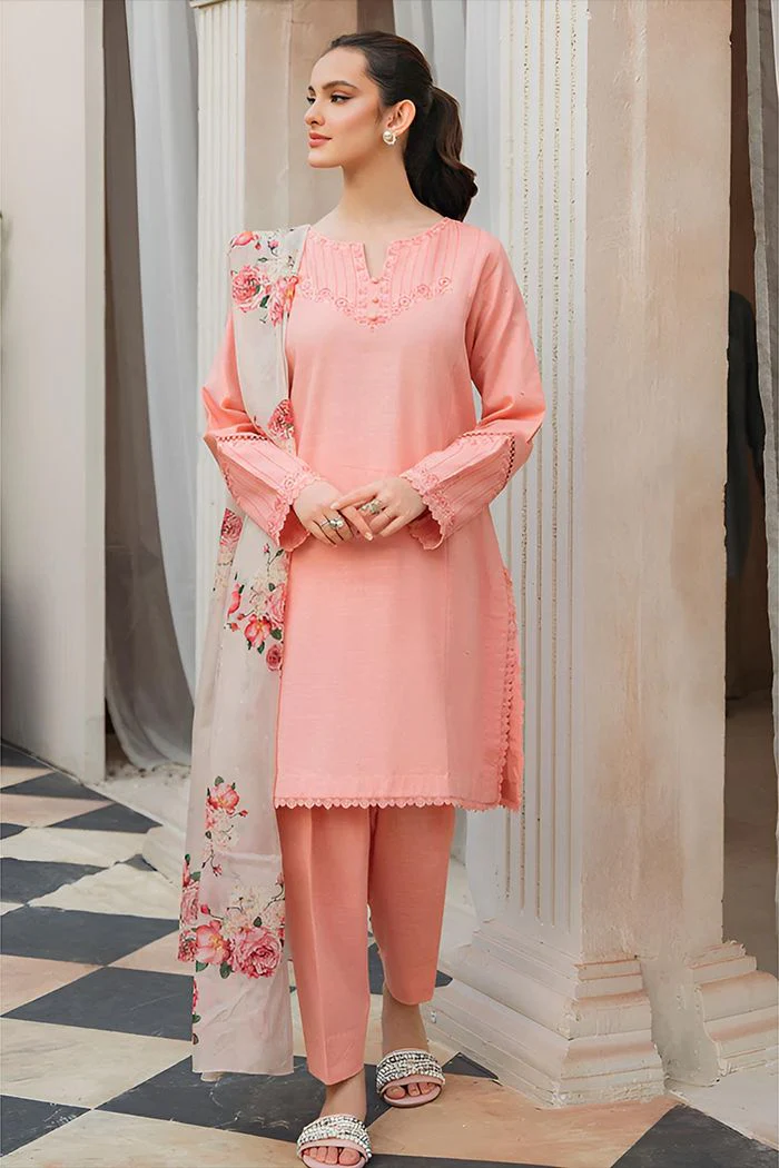 Embroidered Lawn Fancy 3 Piece Dress