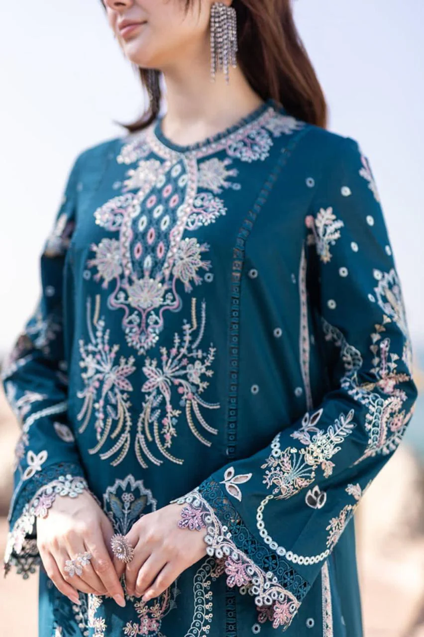 Embroidered Lawn Fancy 3 Piece Dress - Image 3