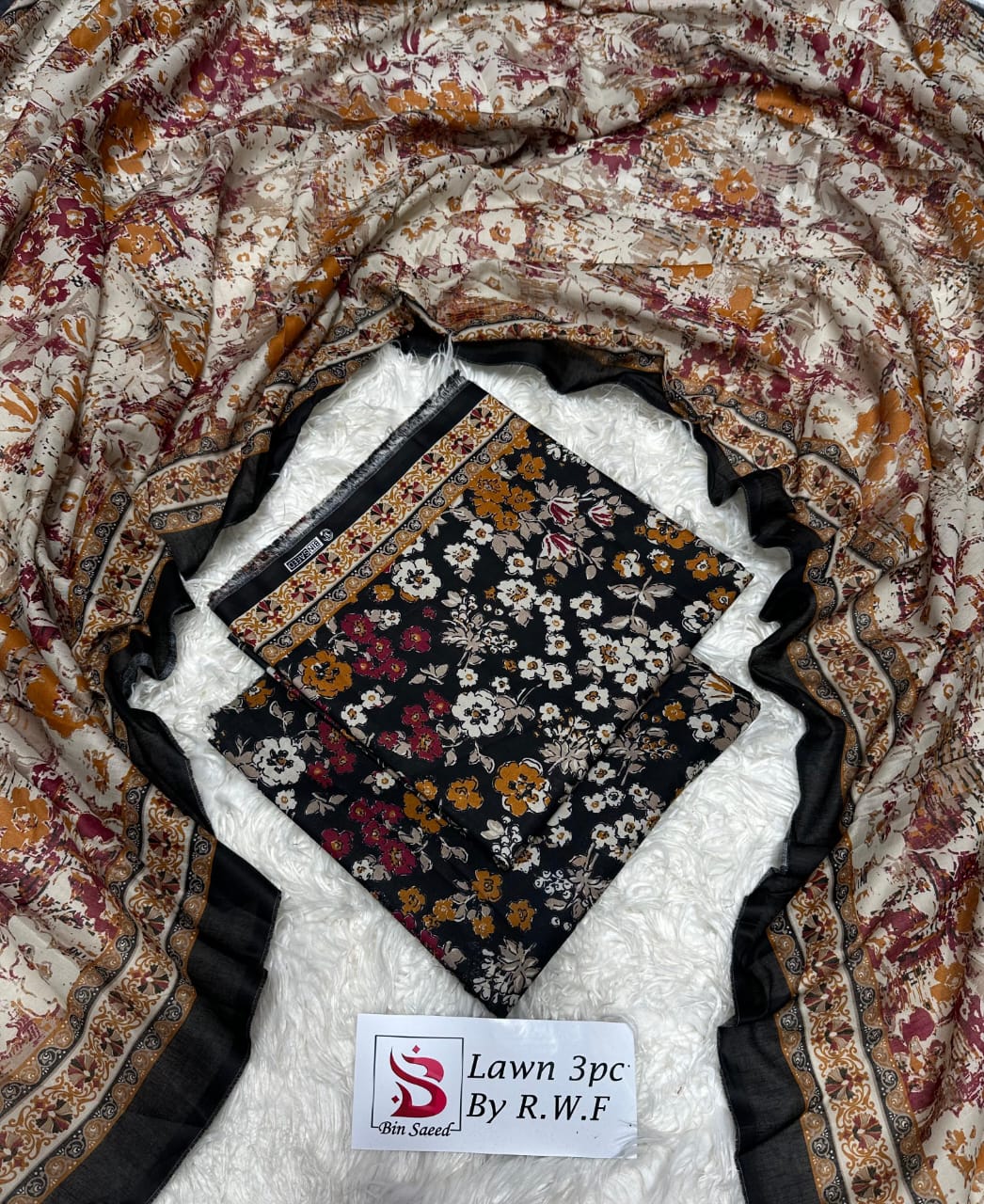 Printed Lawn 3 Piece Suit