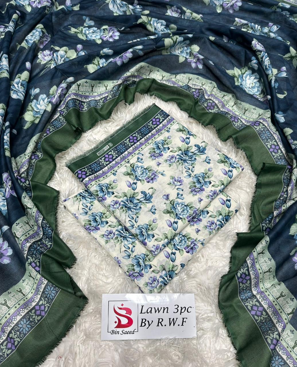 Printed Lawn 3 Piece Suit